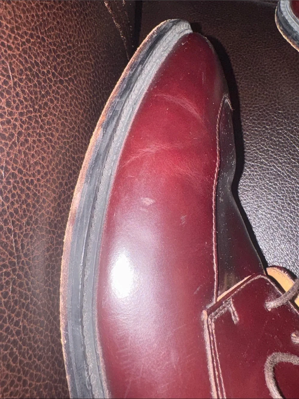 Rockport Burgundy Leather Split Toe Derby Dress Shoes APM1235E Men Size 10 1/2 W